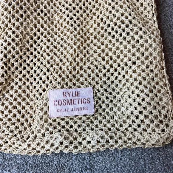 Kylie Cosmetics crochet Tote Bag Beige Beach Shopping boho beach casual y2k - Picture 2 of 14